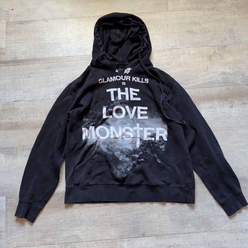 Glamour Kills Hoodie Sweatshirt Black Size Medium M